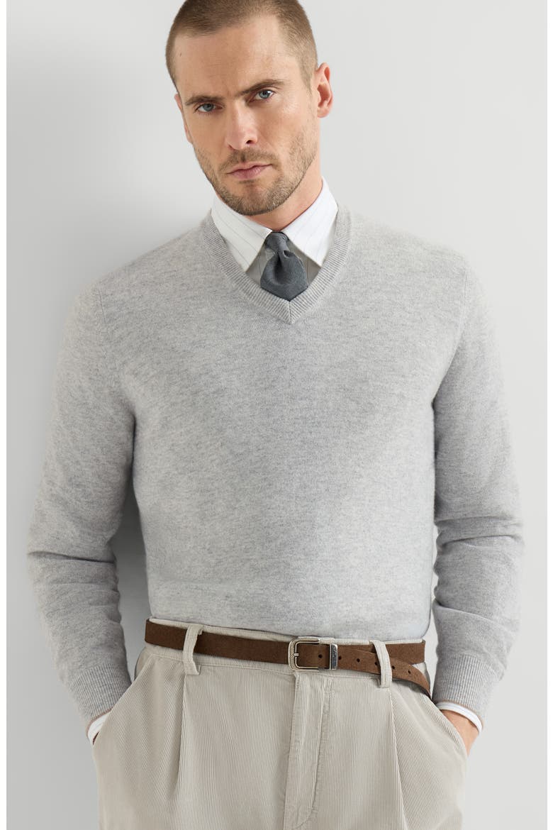 Cashmere sweater, Alternate, color, Pebble