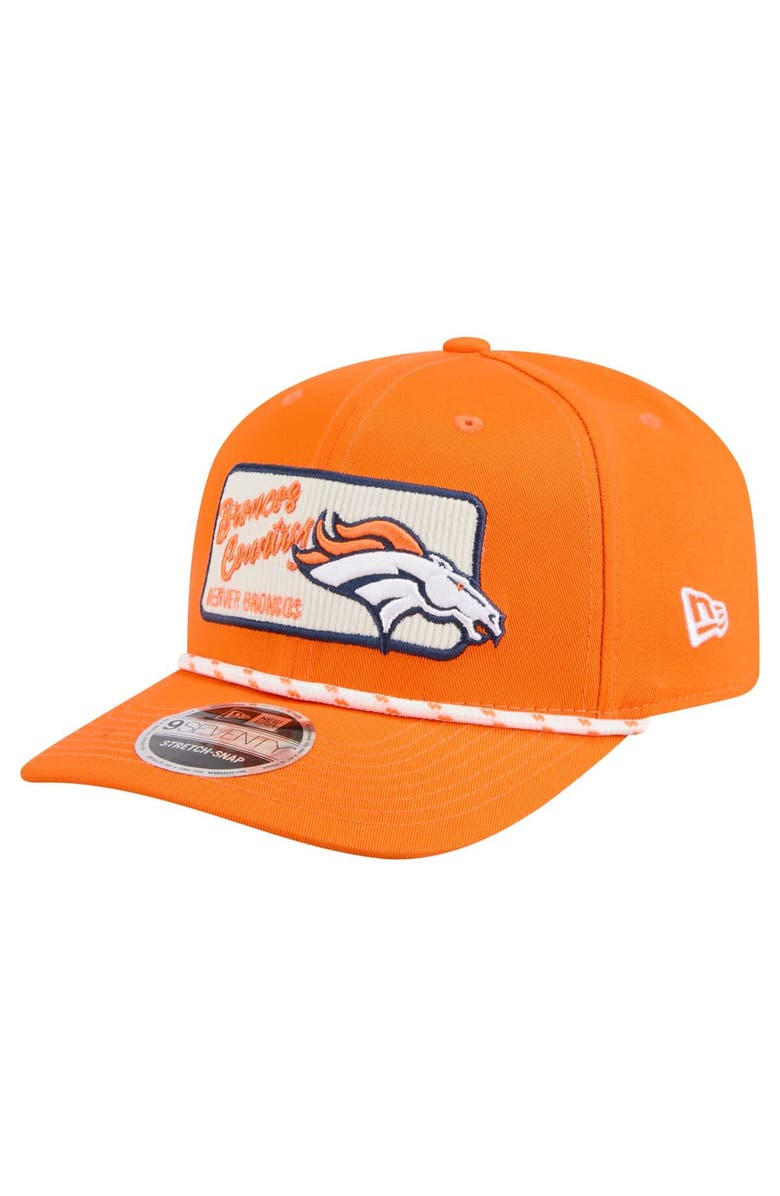 New Era Men's New Era Orange Denver Broncos Chant 9SEVENTY Stretch-Snap Hat, Main, color, 