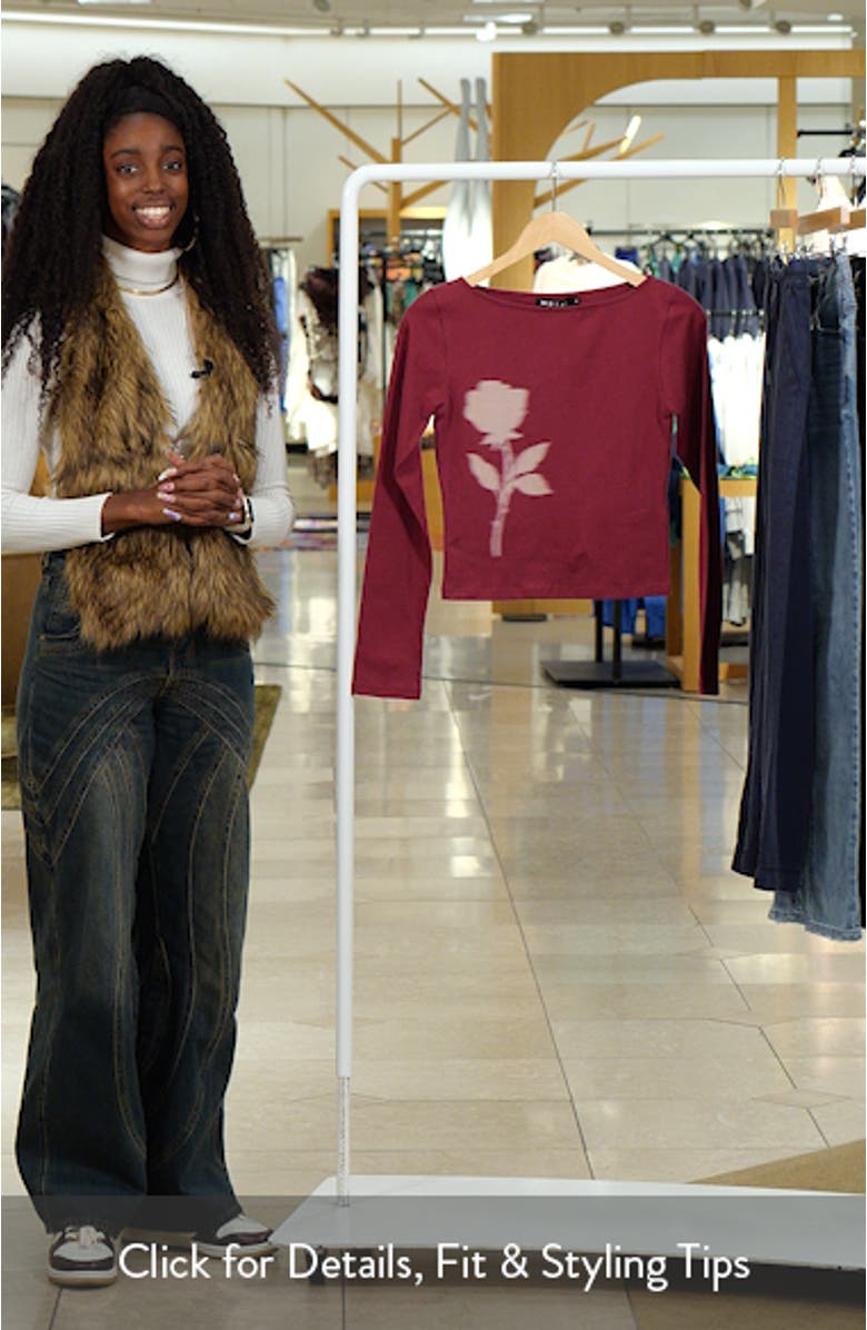 Amabon Floral Stretch Cotton Top, sales video thumbnail