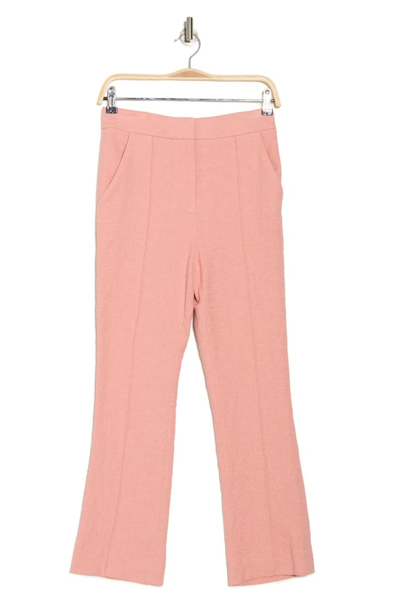 Veronica Beard Tani High Waist Stretch Cotton Crop Pants, Alternate, color, Rosebloom
