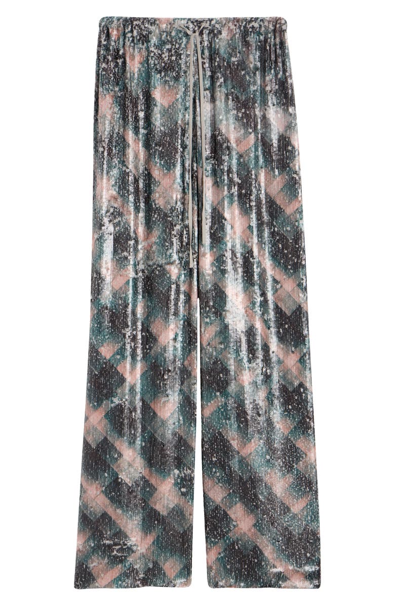Dries Van Noten Puviss Sequin Embroidered Wide Leg Pants, Alternate, color, Bottle