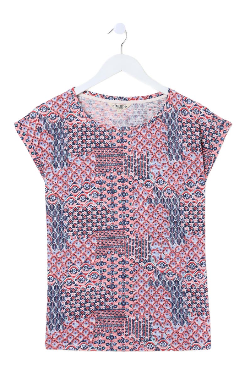 FatFace Plus Size Ivy Geo Patch Top, Alternate, color, 