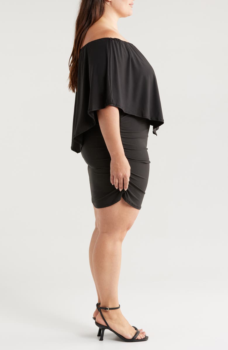 24seven Comfort Apparel Convertible Neck Body-Con Dress, Alternate, color, Black