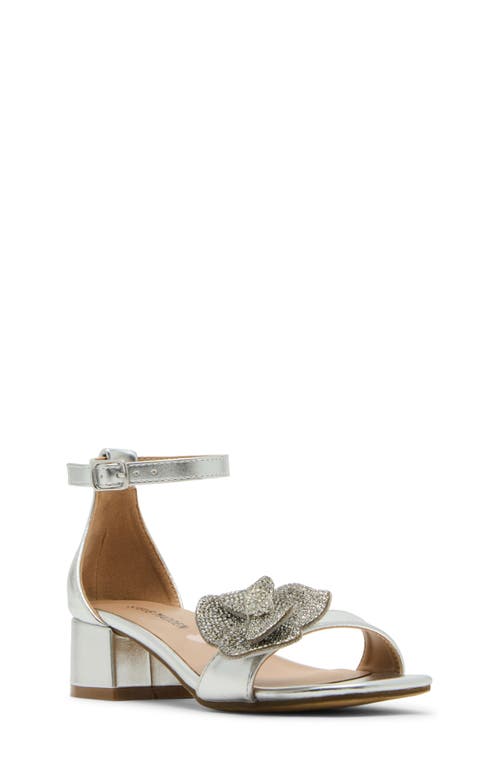 Steve Madden Kids' Jkindra Ankle Strap Sandal In Silver