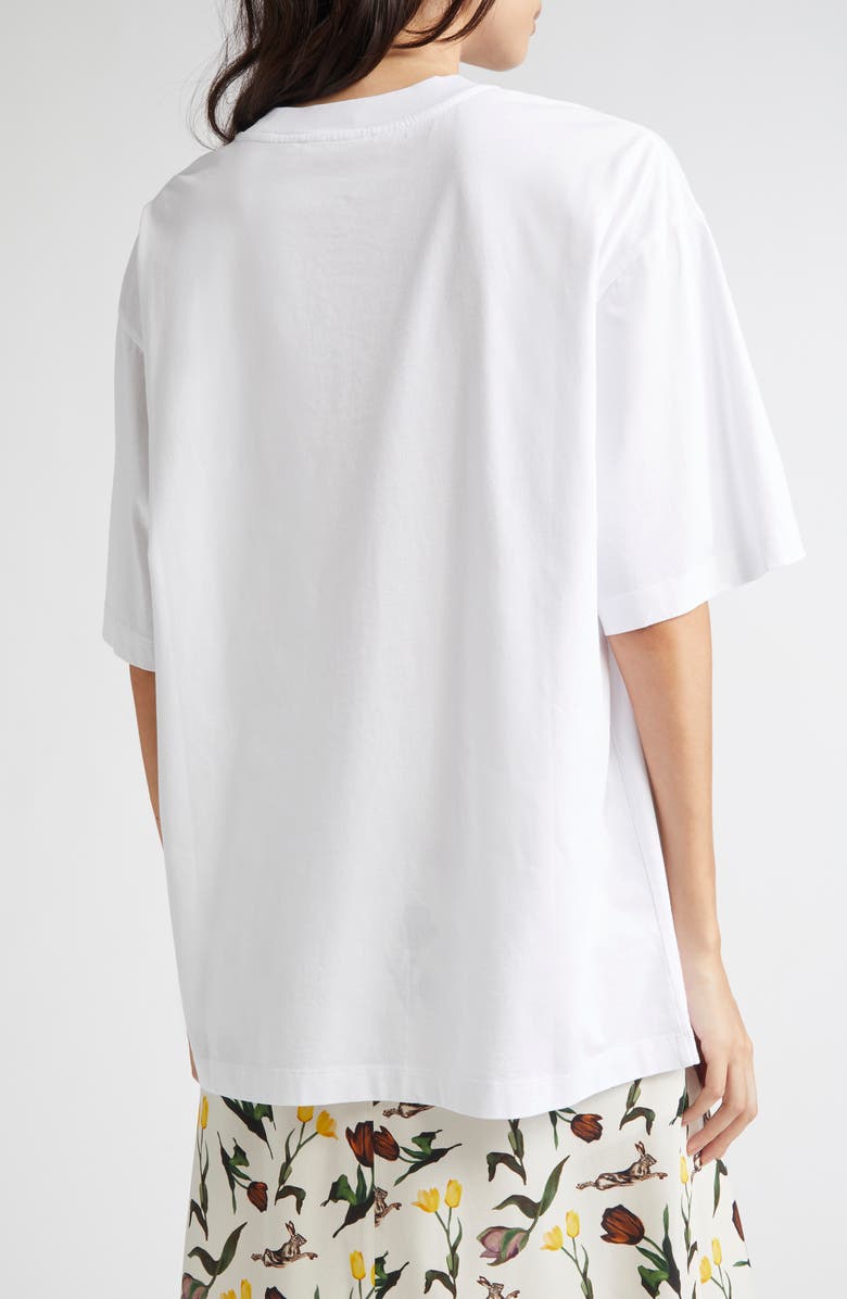 Marni Boxy Fit Crewneck Graphic T-Shirt, Alternate, color, Low01 Lily White