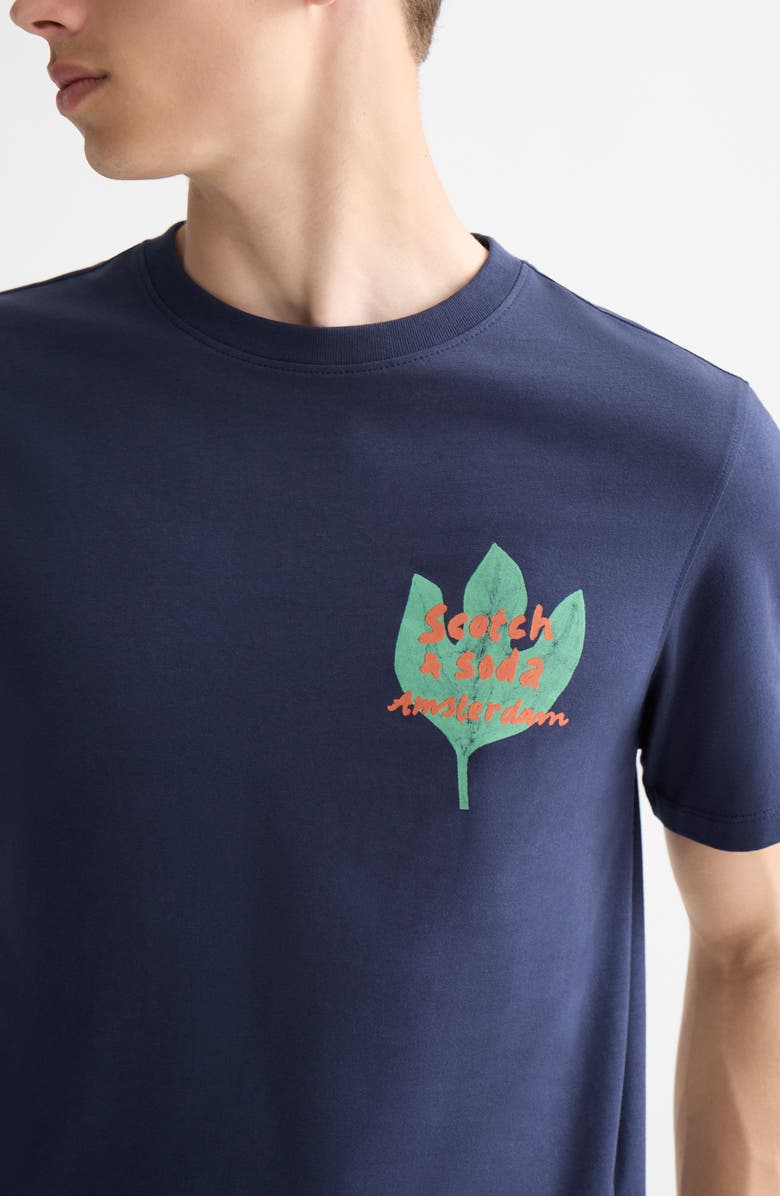 Scotch & Soda Regular Fit Graphic T-Shirt, Alternate, color, Peacoat
