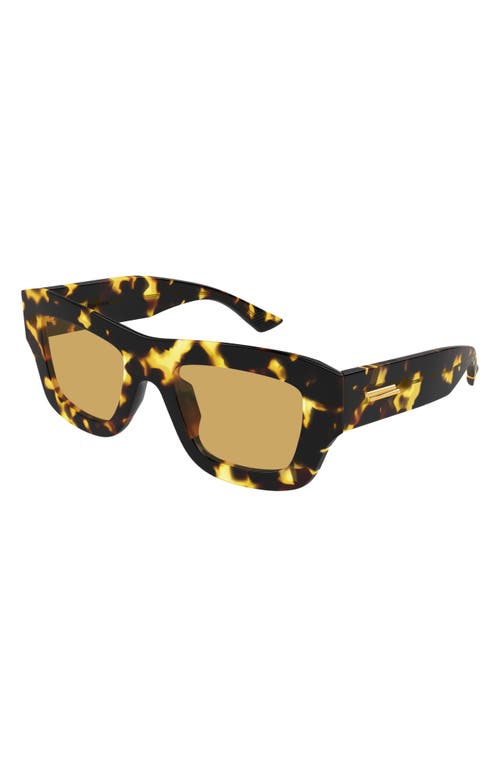 Bottega Veneta Bv1357s Linea Ribbon 003 Havana Brown Sunglasses In Havana