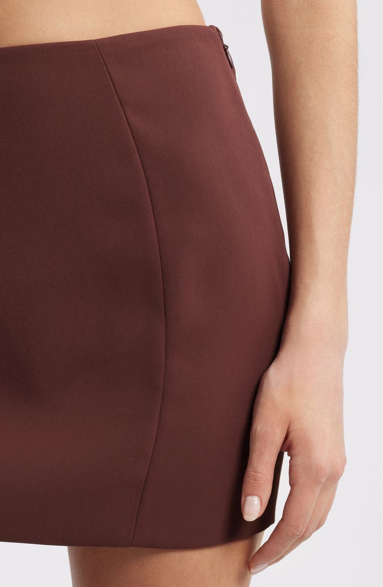 Mistress Rocks Chocolate Miniskirt, Alternate, color, Chocolate