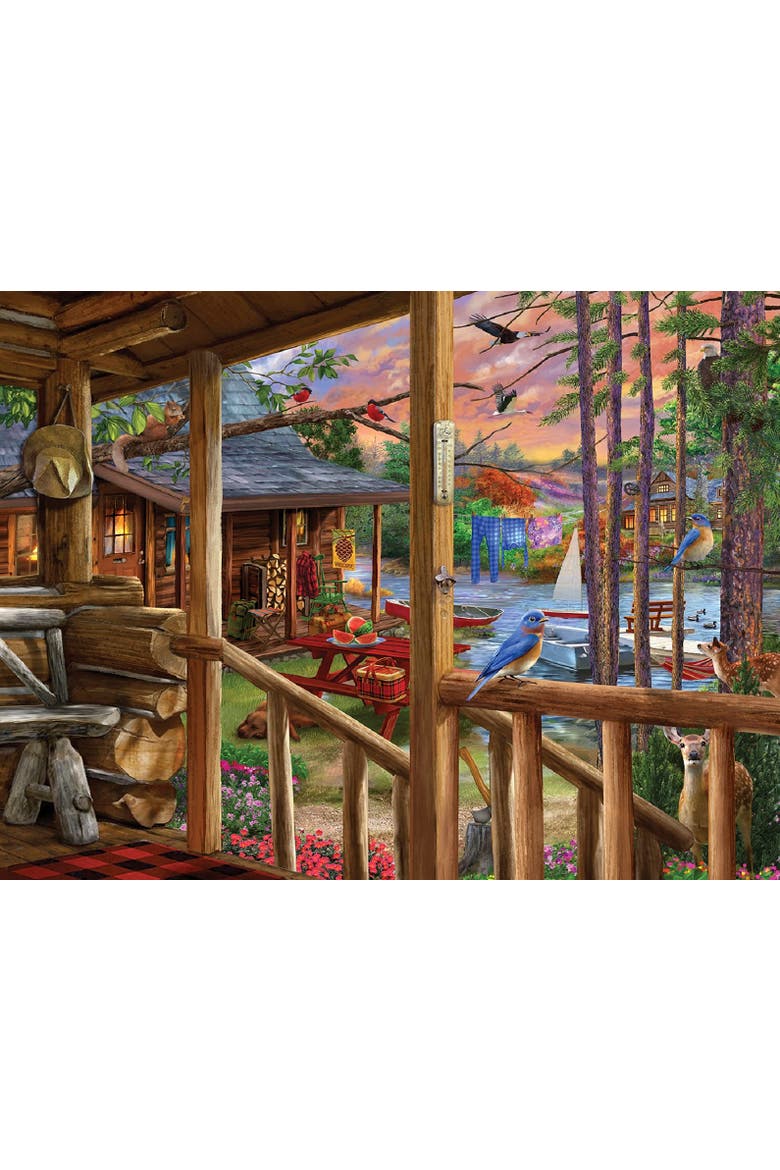 At The Cabins 1000 piece Jigsaw Puzzle for Adults, Alternate, color, Multicolor