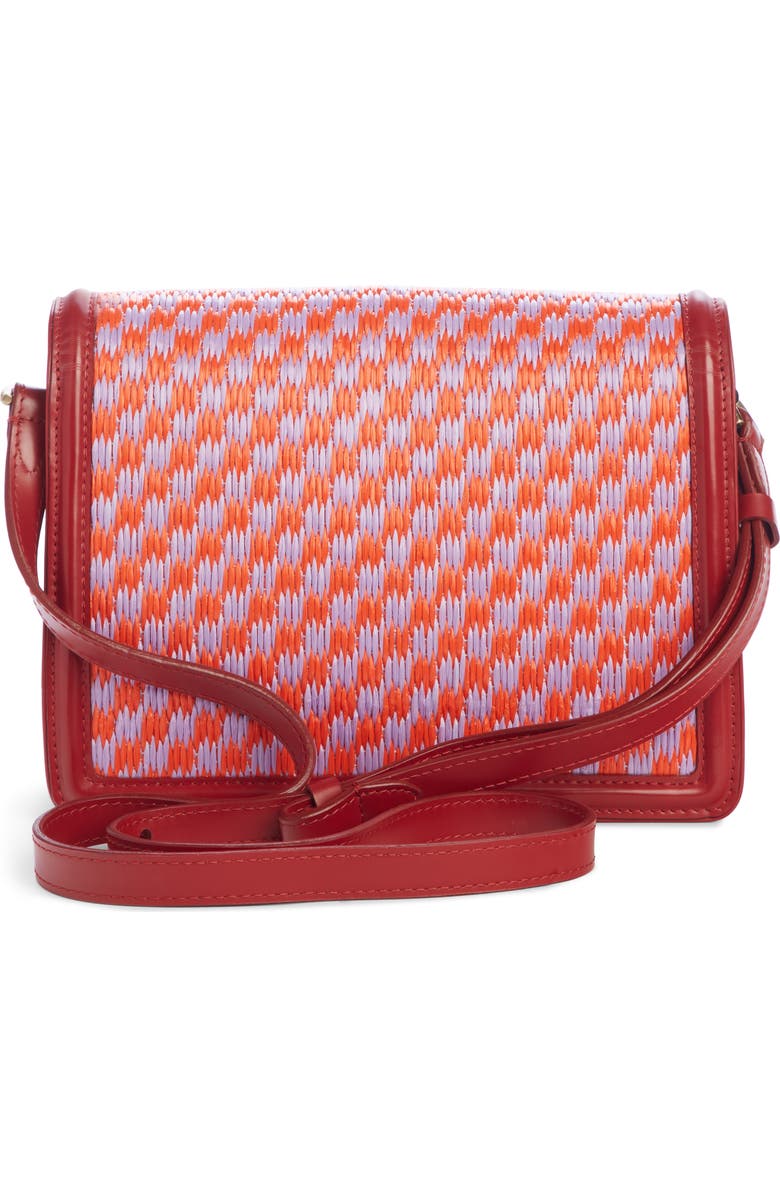 Dries Van Noten Woven Raffia & Leather Crossbody Bag, Alternate, color,
