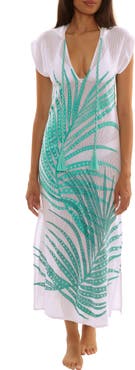 Trina Turk Sheer Tropics Cover-Up Dress
