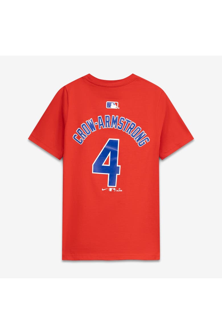 Youth Nike Pete Crow-Armstrong Red Chicago Cubs Name & Number T-Shirt, Alternate, color, Red