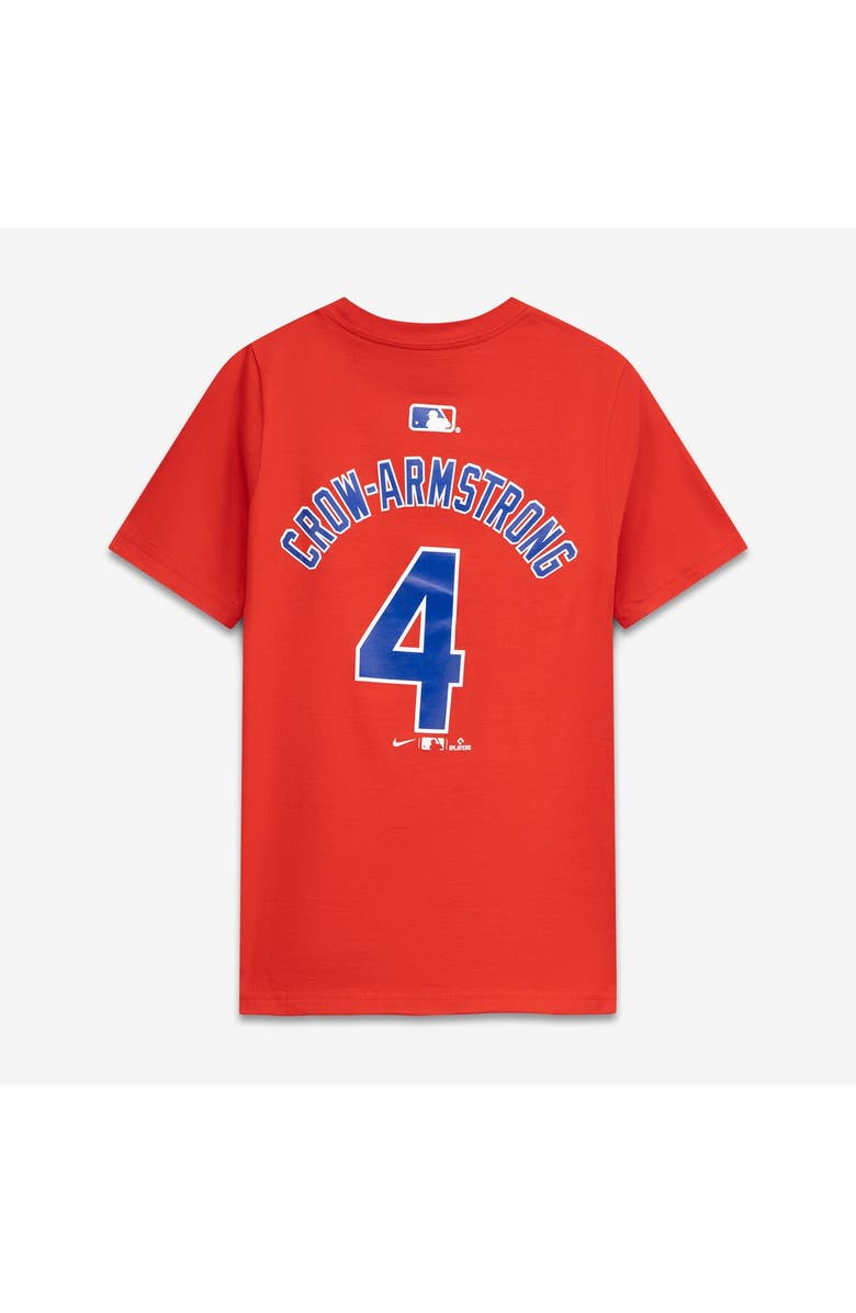 Nike Youth Nike Pete Crow-Armstrong Red Chicago Cubs Name & Number T-Shirt, Alternate, color, Red