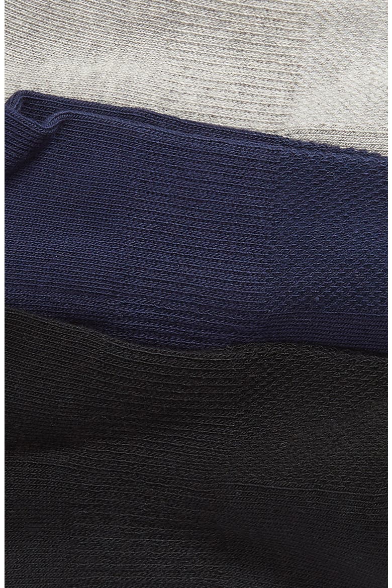 Men's 3-Pack Tab Ankle Socks, Alternate, color, NAVY BLACK MULTI