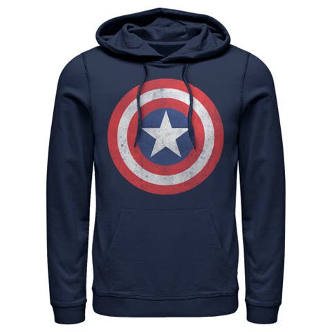 Men's Marvel Captain America Classic Shield  Pull Over Hoodie