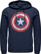 Marvel Men's Marvel Captain America Classic Shield  Pull Over Hoodie