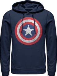 Marvel Men's Marvel Captain America Classic Shield  Pull Over Hoodie