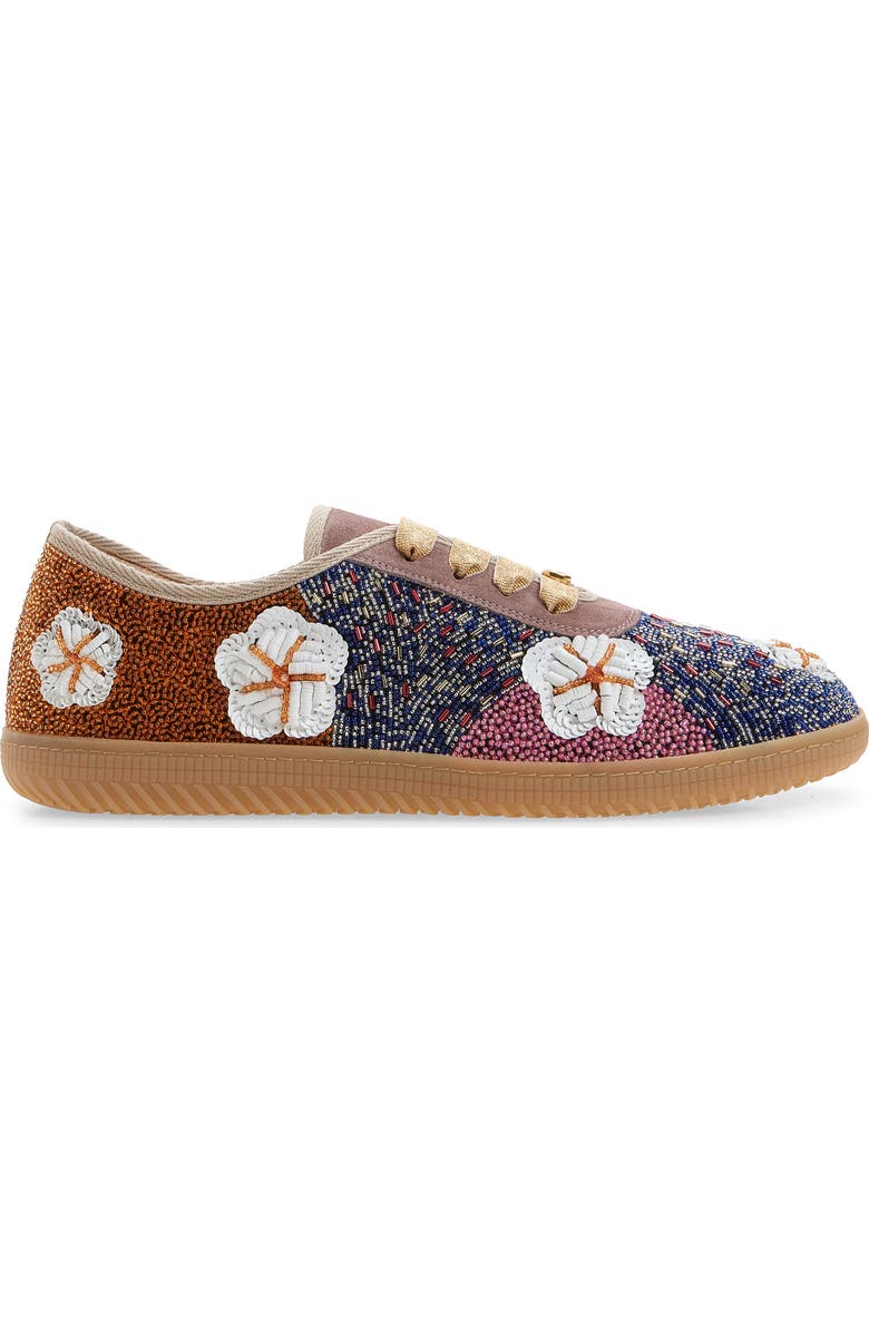Valentino Garavani Cosmatesque Sequins & Floral Embroidery Sneaker, Alternate, color, Blue Multi