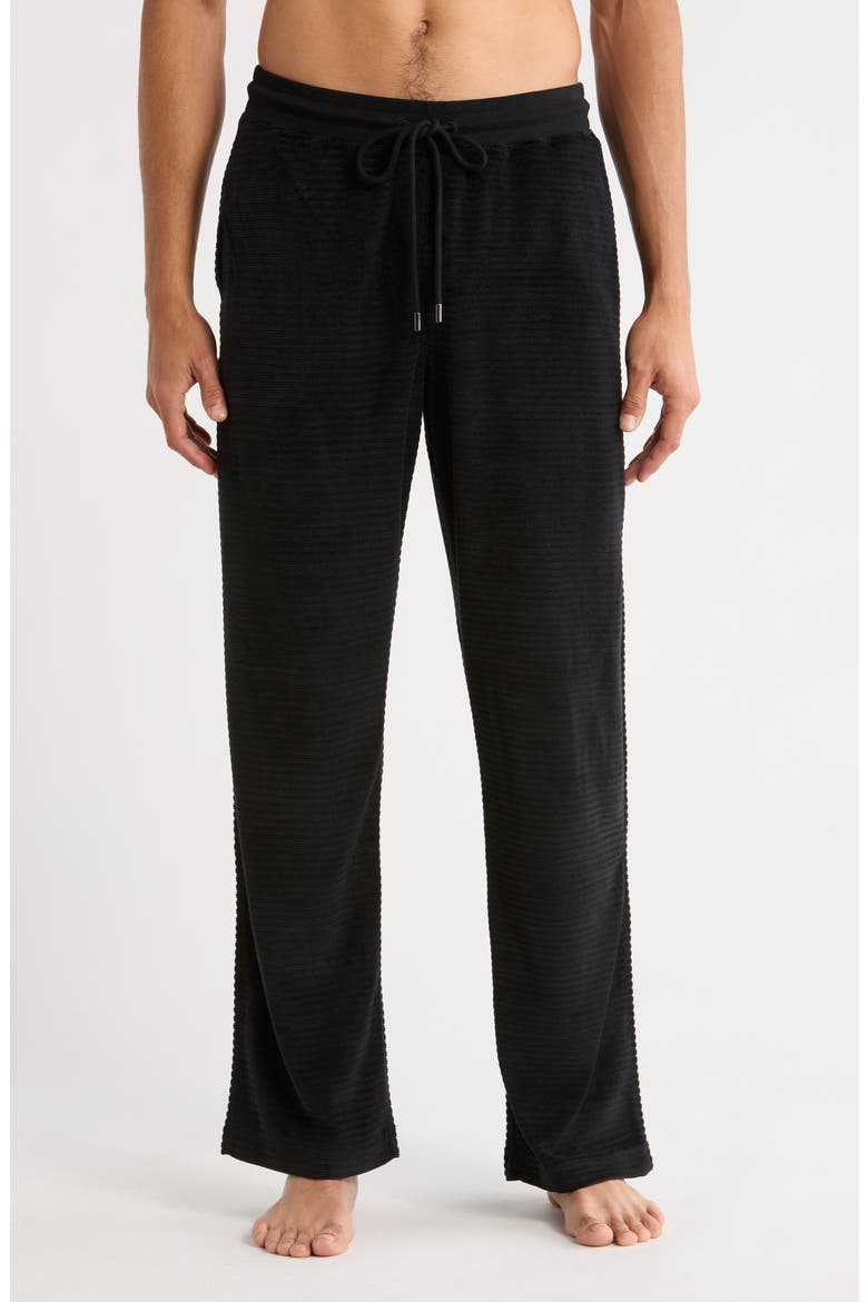 Textured Knit Pants, Main, color, BLACK