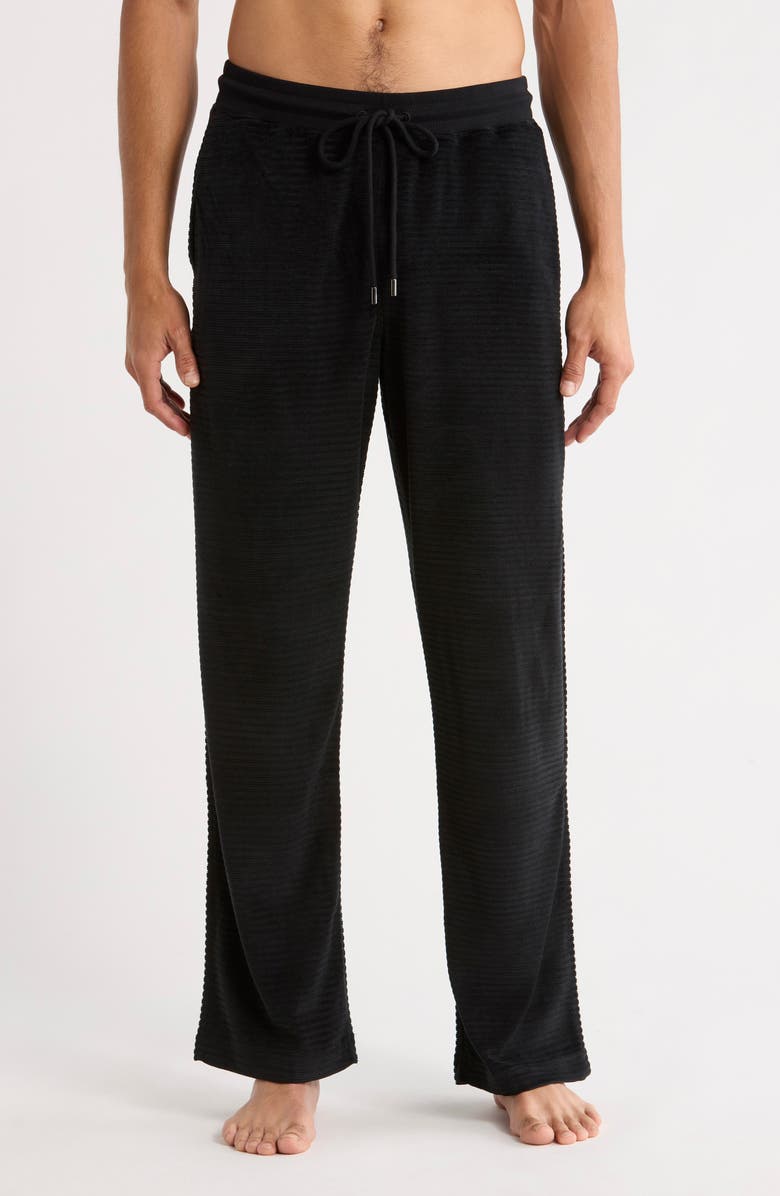 Daniel Buchler Textured Knit Pants, Main, color, Black