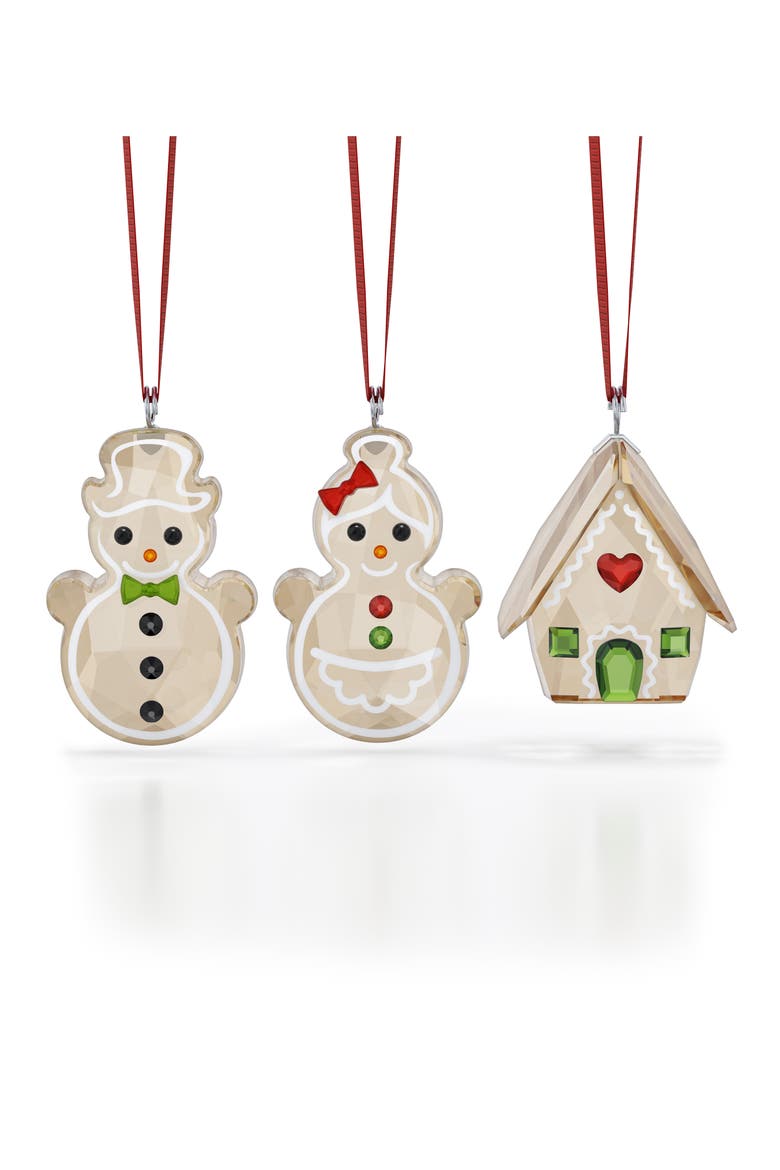 Holiday Cheers Set of 3 Crystal Gingerbread Ornaments video