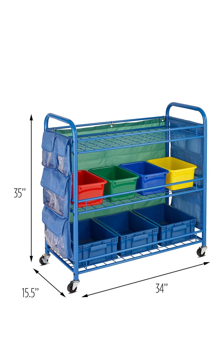 HONEY-CAN-DO Blue All-Purpose Teaching Cart, Alternate, color, 