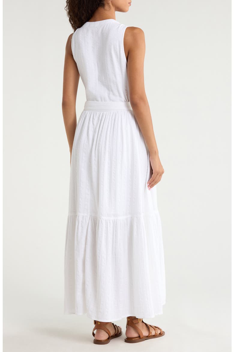 Dune Cotton Gauze Sleeveless Wrap Dress, Alternate, color, WHITE