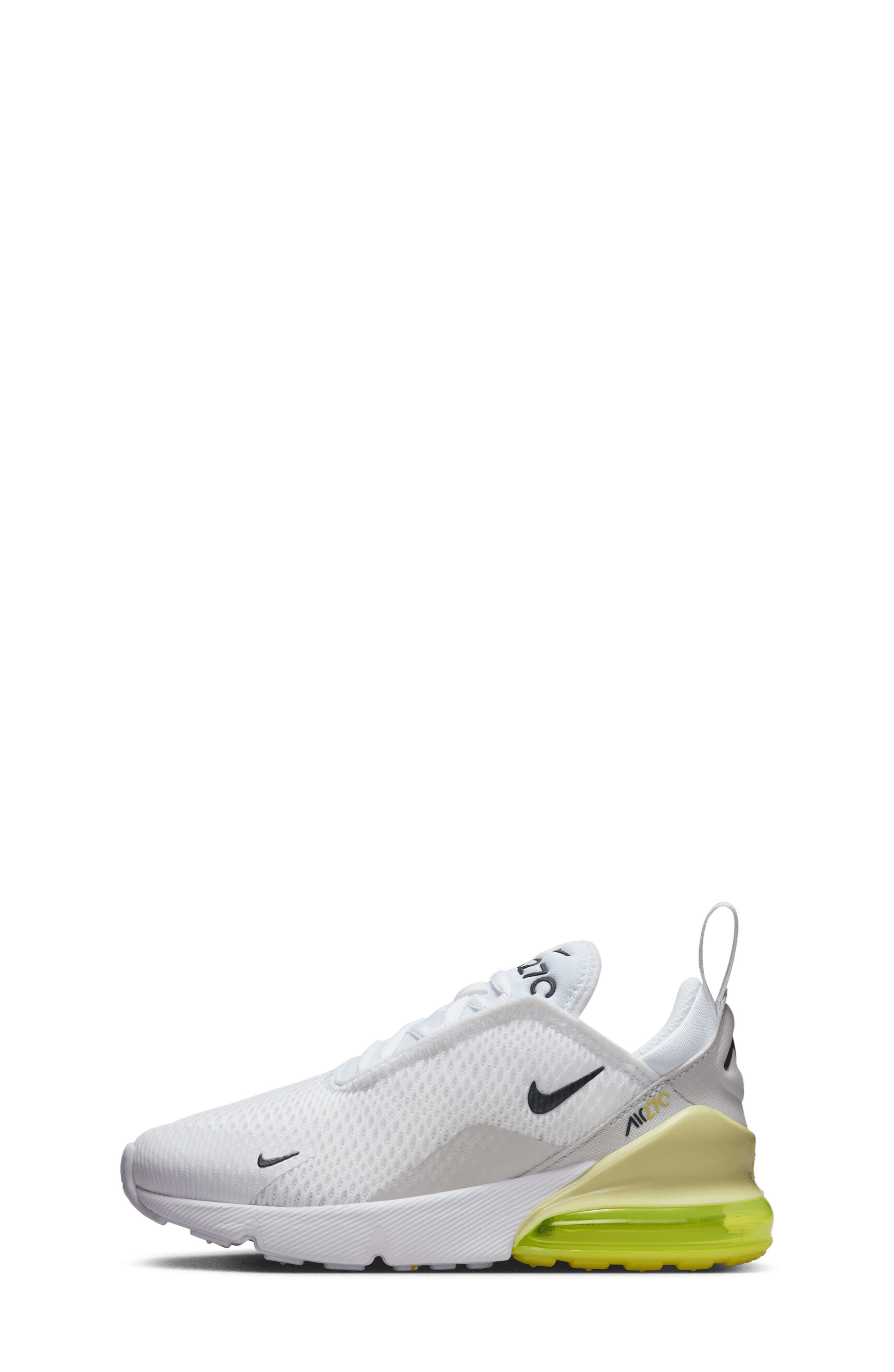 Nike Kids' Air Max 270 Sneaker, Alternate, color, White/ Lime/ Grey/ Anthracite