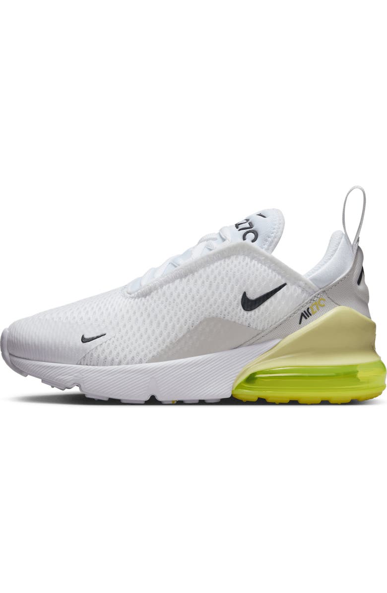 Nike Kids' Air Max 270 Sneaker, Alternate, color, White/ Lime/ Grey/ Anthracite