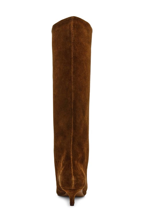 Steve Madden Luca Kitten Heel Knee High Boot In Brown