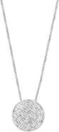 EFFY Sterling Silver Diamond Medallion Pendant Necklace