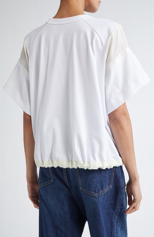 Sacai X Thomas Mason Paneled Mixed Media T-shirt