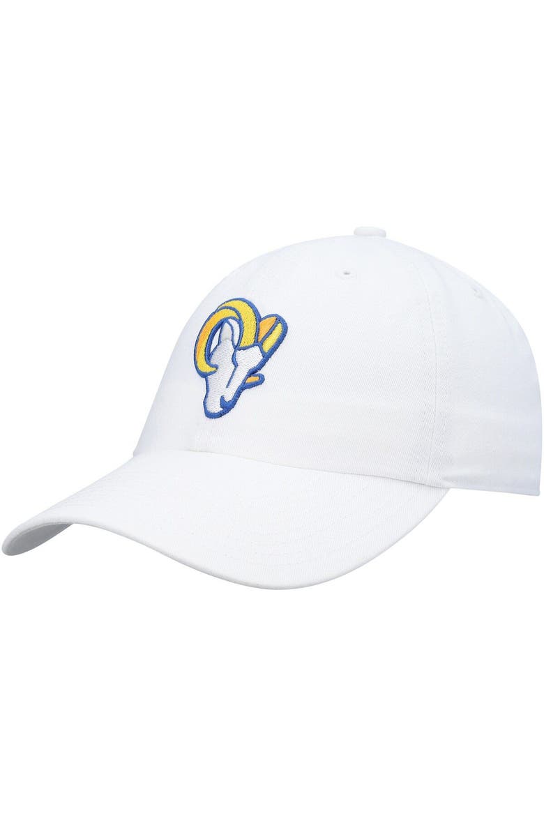 Men's '47 White Los Angeles Rams Logo Clean Up Adjustable Hat, Main, color, White