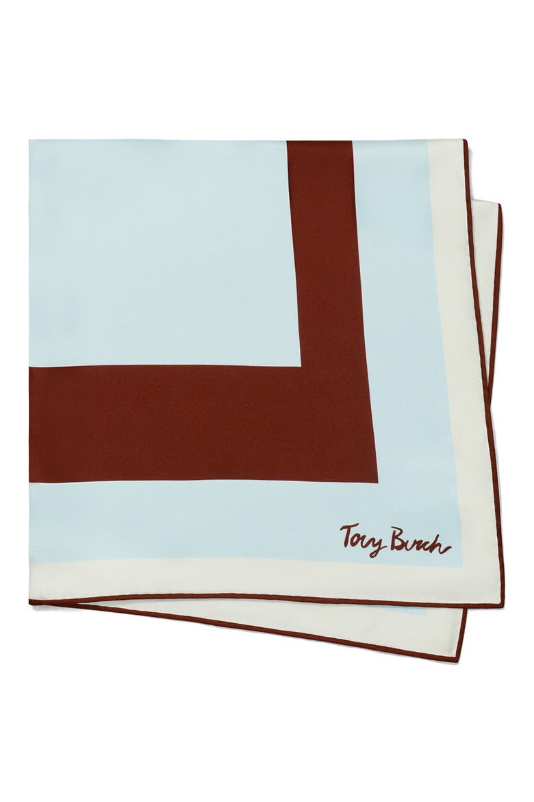 Reversible Silk Neckerchief, Alternate, color, BROWN / BLUE