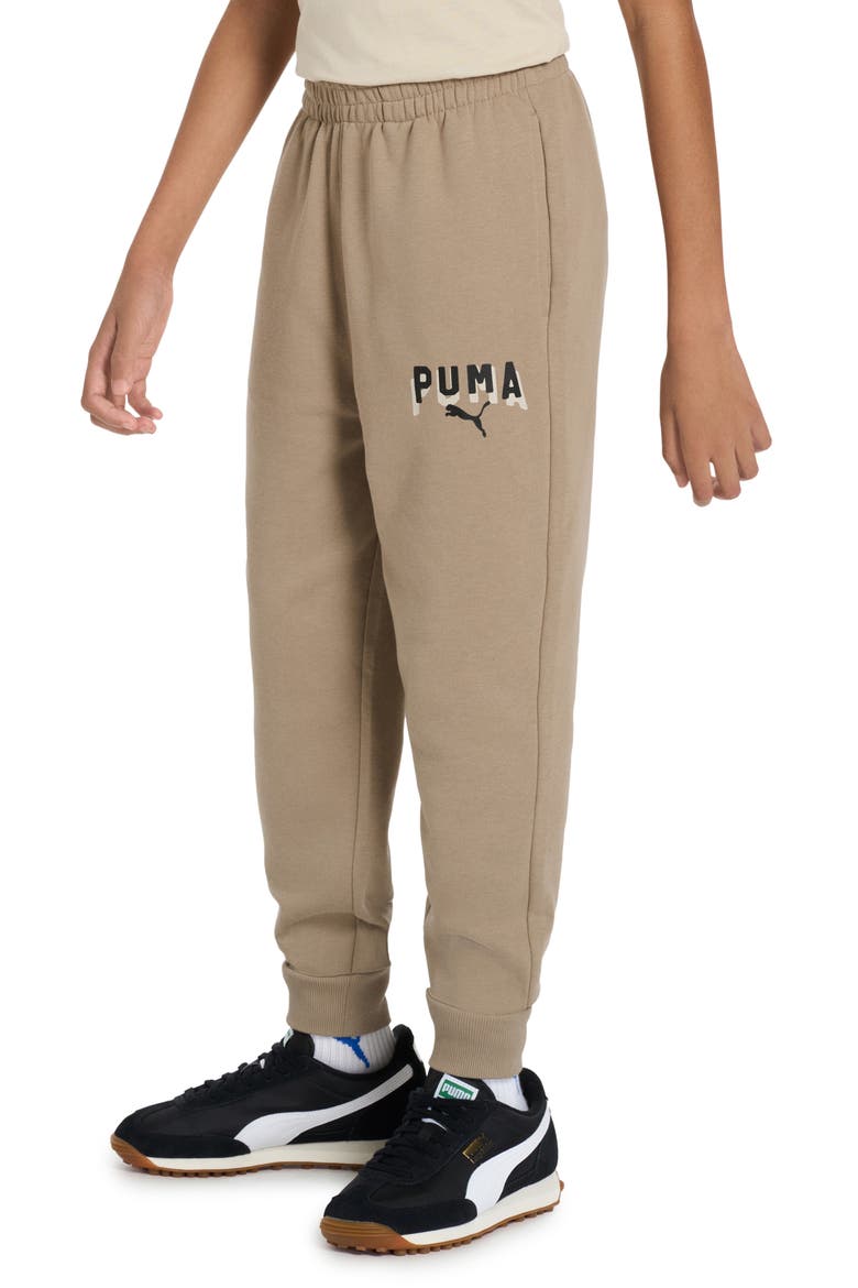 Kids' Class Pack Cotton Blend French Terry Joggers, Alternate, color, PALE BROWN