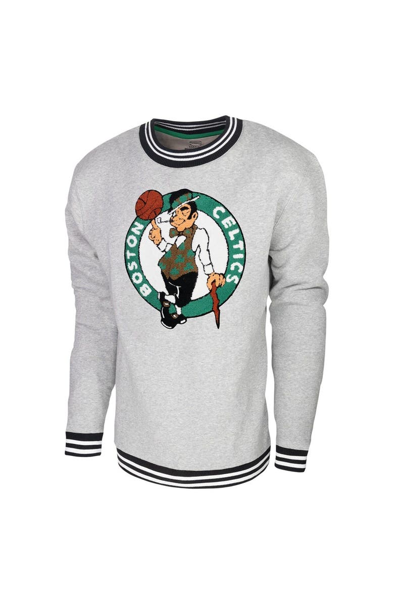 Stadium Essentials Men's Stadium Essentials Heather Gray Boston Celtics Club Level Pullover Sweatshirt, Alternate, color, 