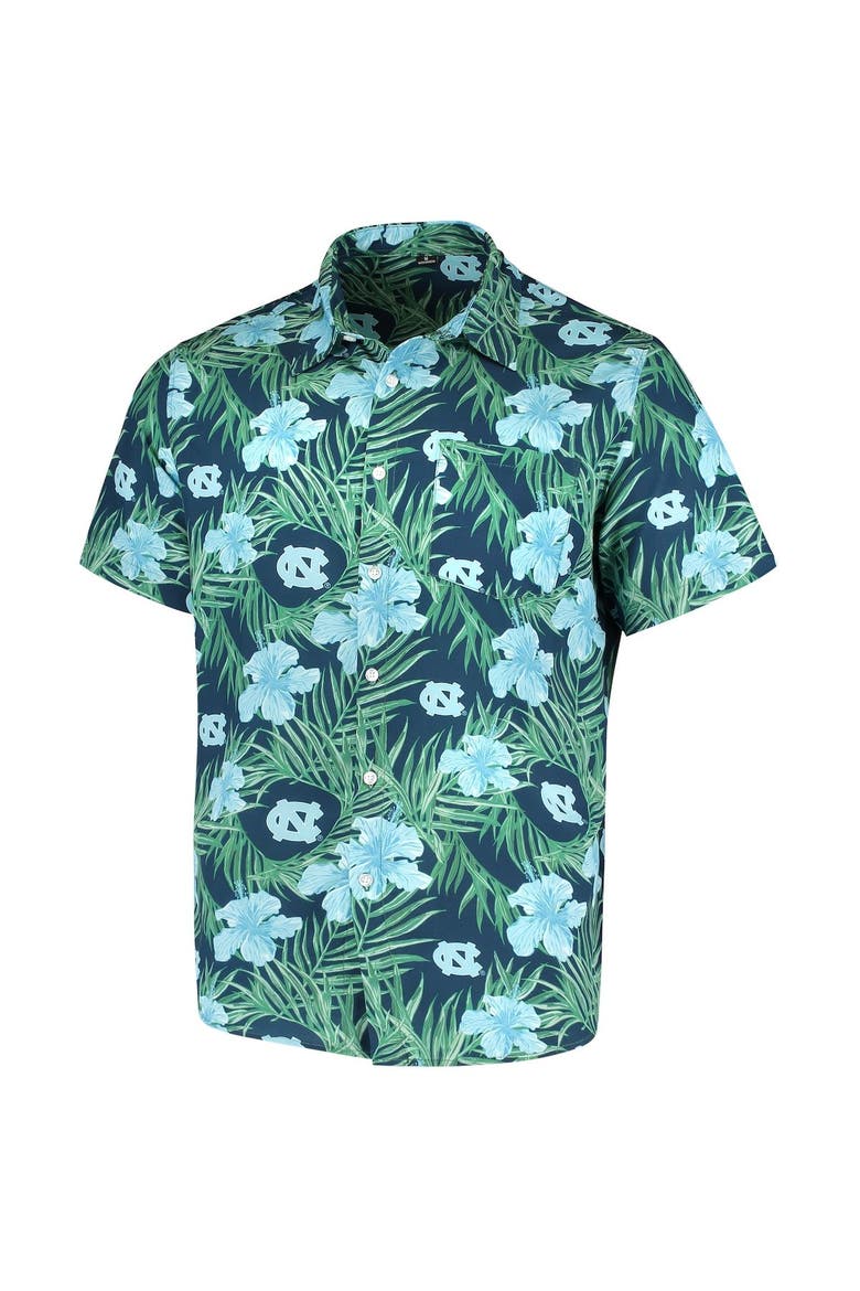 Men's Carolina Blue North Carolina Tar Heels Floral Button-Up Shirt, Alternate, color, Blue