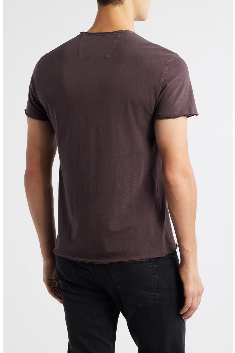 Beaded Skull Raw Edge Graphic Organic Cotton T-Shirt, Alternate, color, OXBLOOD