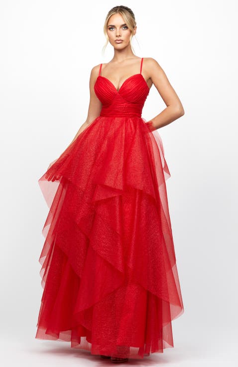 Solenne Tiered Ball Gown