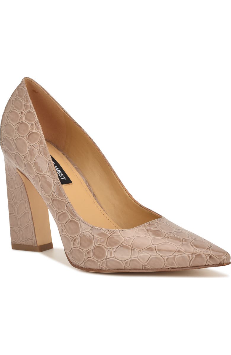 Nine West Tamant Pointed Toe Pump, Main, color, Light Natural
