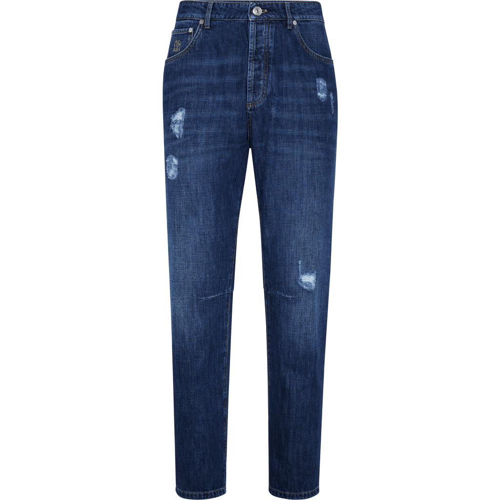 Brunello Cucinelli Distressed Denim Jeans Tears
