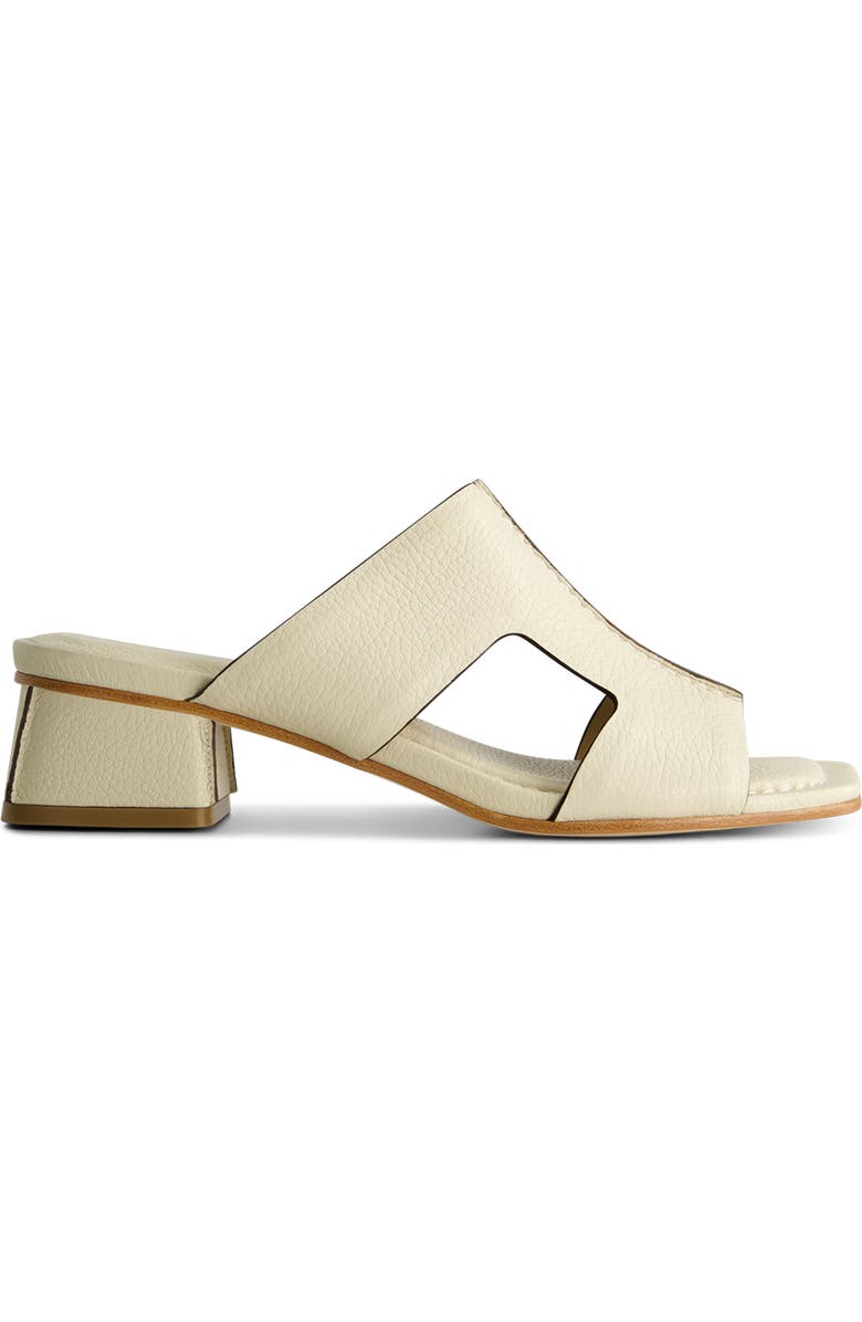 Bernardo Jewel Low Block Heel Sandal, Alternate, color, Eggshell Tumbled Calf