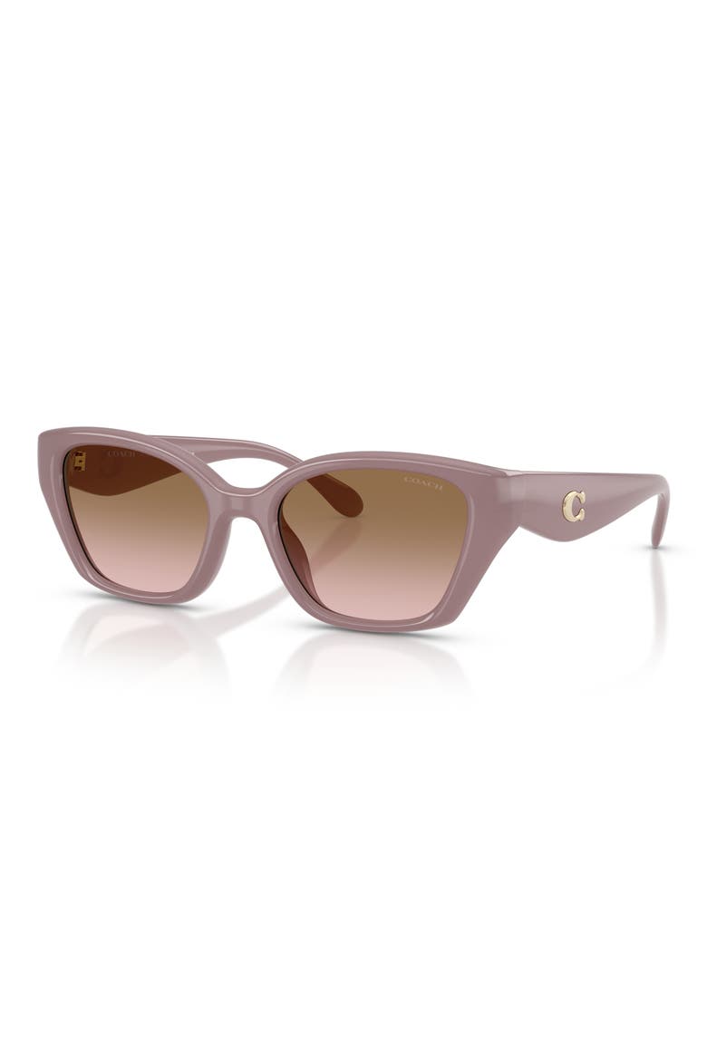 53mm Irregular Sunglasses, Alternate, color, MILKY PUTTY / BROWN PEACH