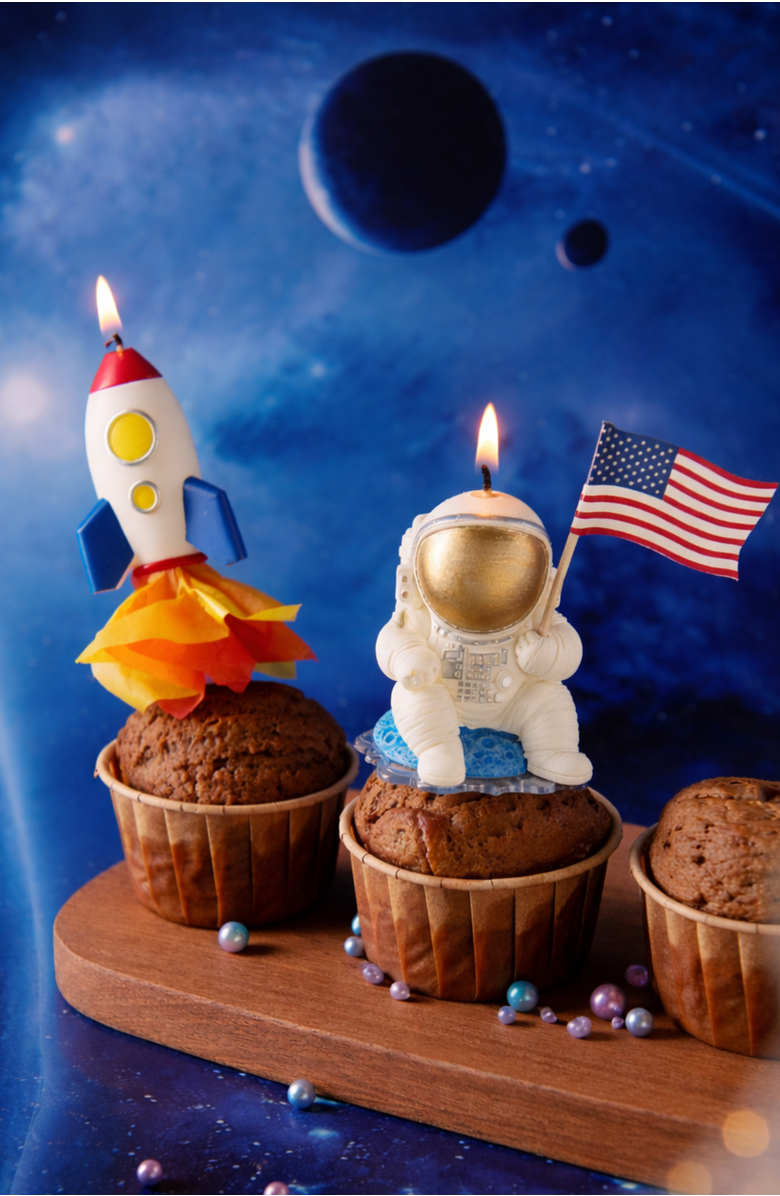 Southlake gifts Rocket Candle Cake Topper, Alternate, color, Rocket