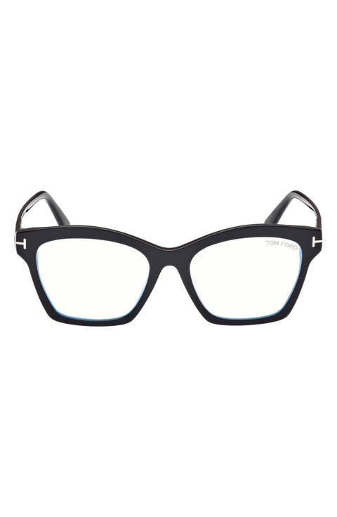 53mm Square Blue Light Blocking Optical Glasses