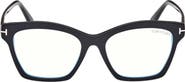 TOM FORD 53mm Square Blue Light Blocking Optical Glasses