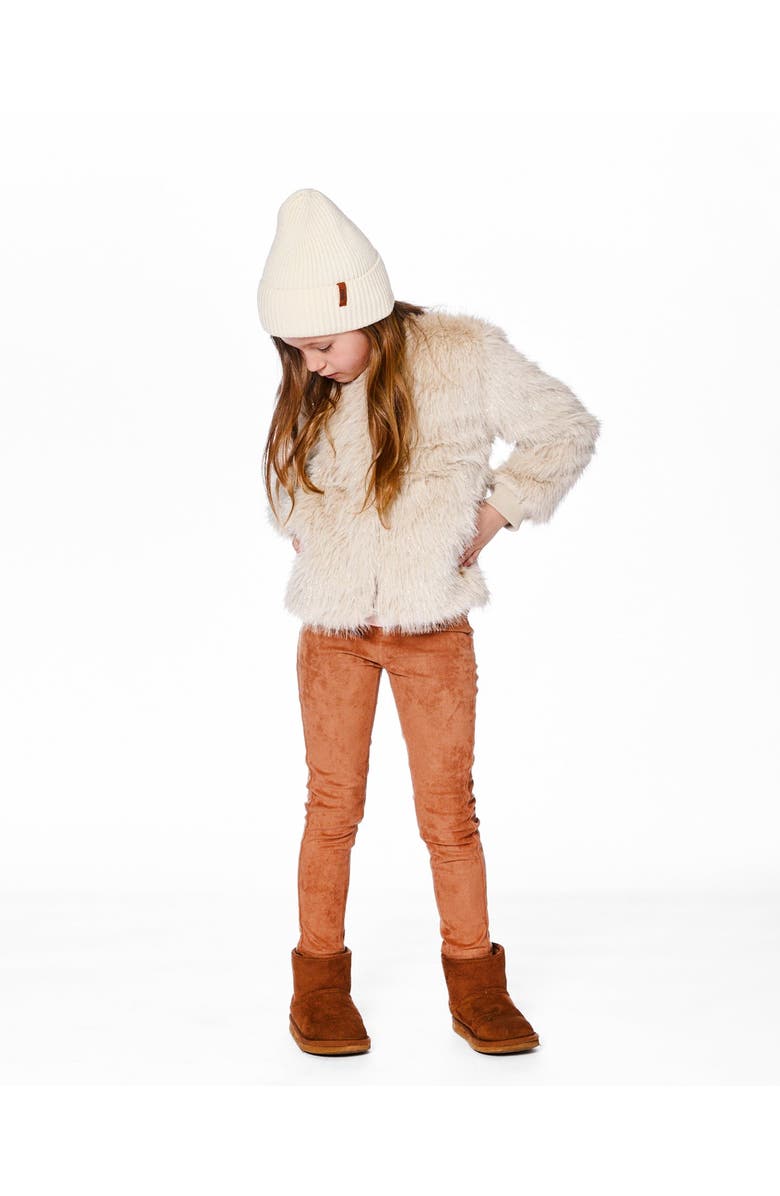 Deux par Deux Stretch Suede Treggings, Alternate, color, Light Pecan Brown