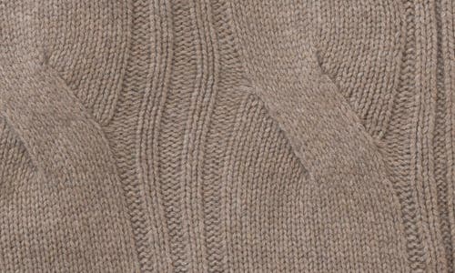 Sofia Cashmere New York Cable Knit Cashmere Throw Blanket In Brown
