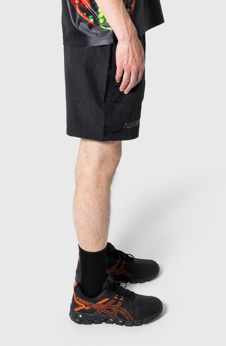 PLEASURES x Daft Punk Crush Hiking Shorts, Alternate, color, Black