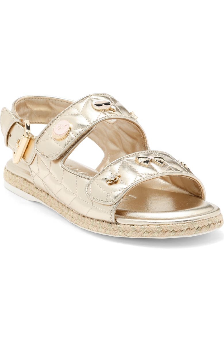 KARL LAGERFELD PARIS Charlay Macaron Espadrille Sandal, Main, color, White Gold